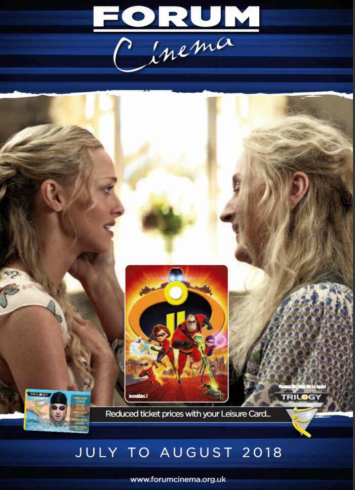 FORUM CINEMA magazine side cover  July/August 2018