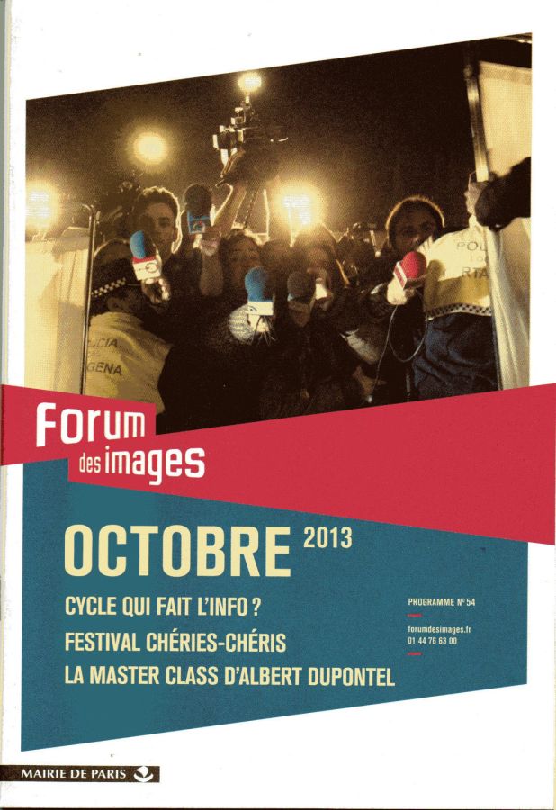 FORUM DES IMAGES magazine side cover Issue 54  October 2013