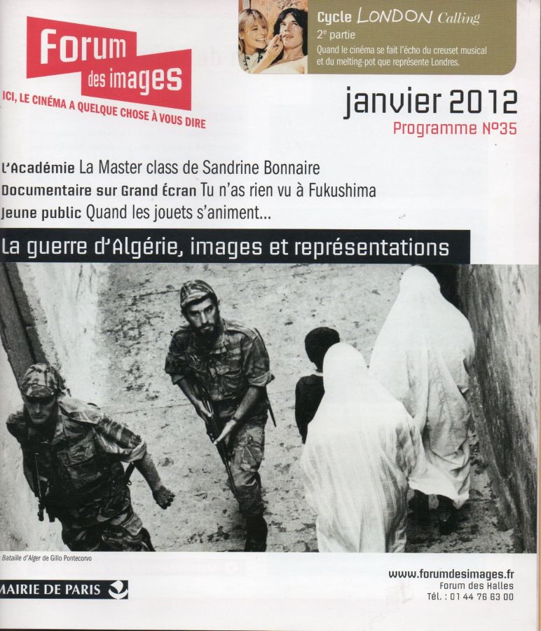 FORUM DES IMAGES magazine side cover Issue 35  January 2012
