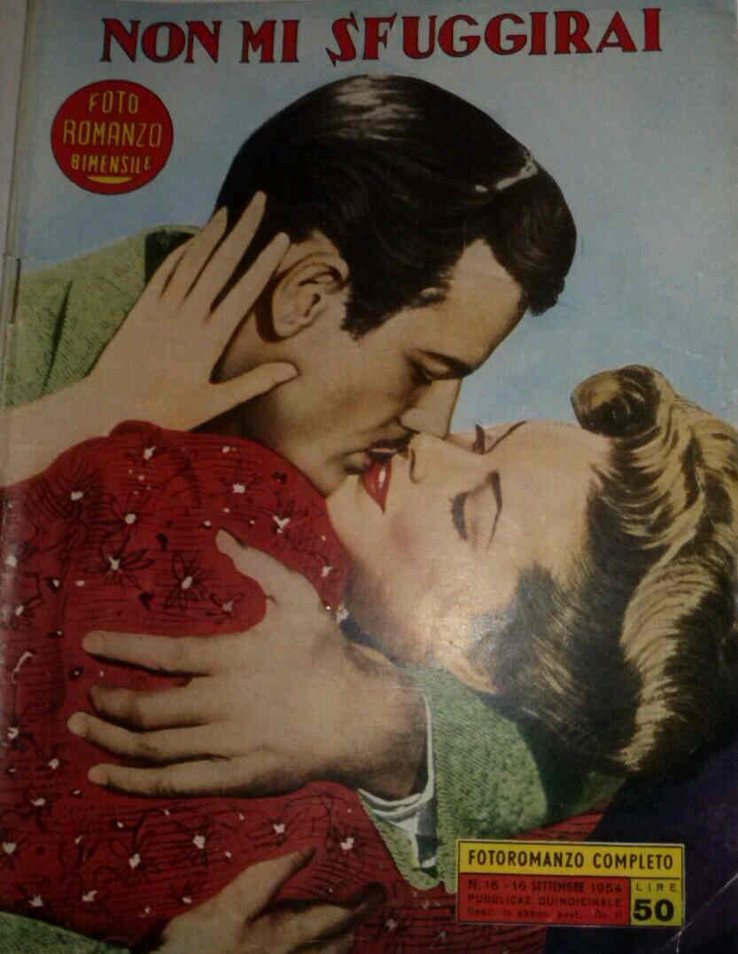 FOTO ROMANZO BIMENSILE magazine side cover Issue 16 16 September 1954