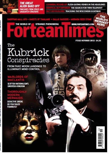 FORTEAN TIMES magazine side cover Issue 332  October 2015