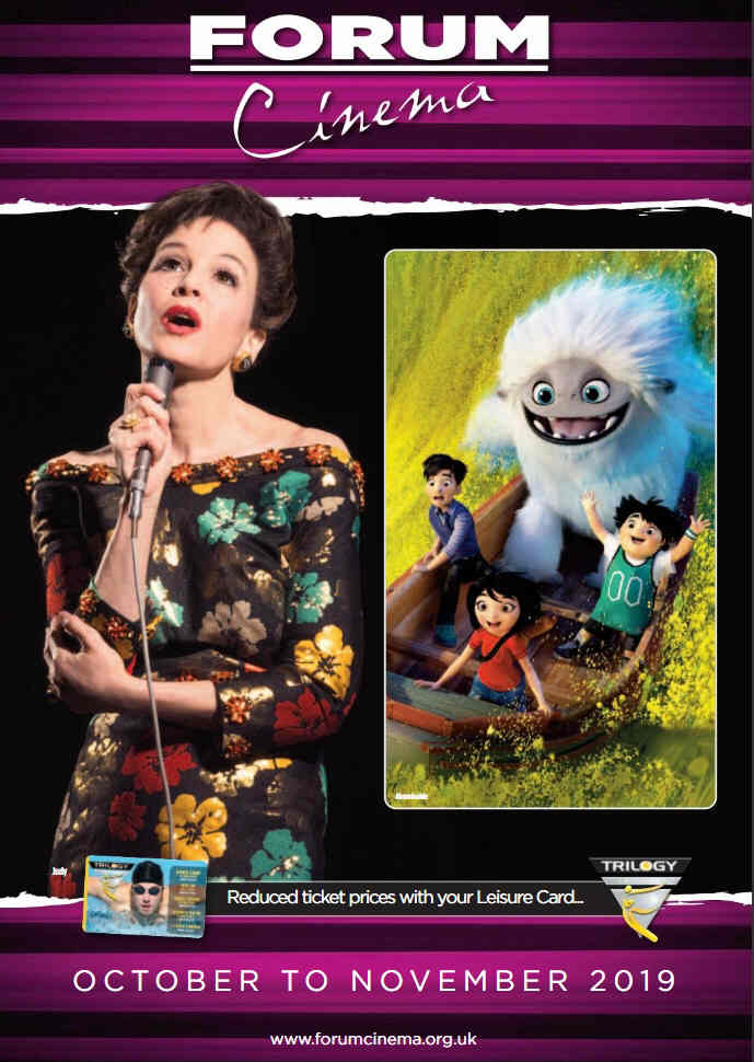 FORUM CINEMA magazine side cover  October/November 2019