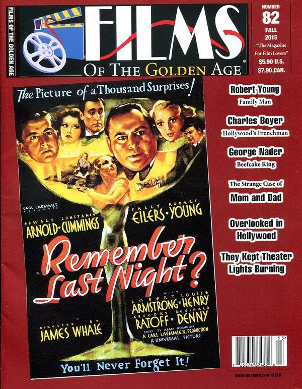 FILMS OF THE GOLDEN AGE magazine side cover Issue 82 Fall 2015