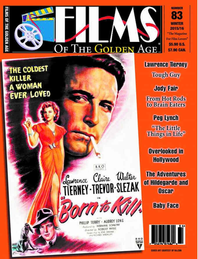 FILMS OF THE GOLDEN AGE magazine side cover Issue 83 Winter 2015