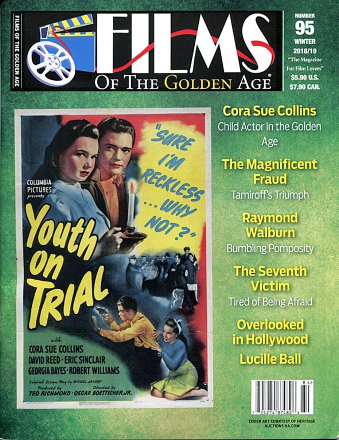 FILMS OF THE GOLDEN AGE magazine side cover Issue 95 Winter 2018