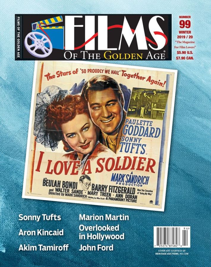 FILMS OF THE GOLDEN AGE magazine side cover Issue 99 Winter 2019