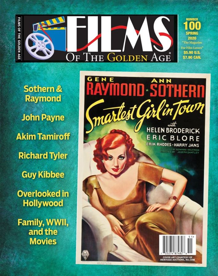 FILMS OF THE GOLDEN AGE magazine side cover Issue 100 Spring 2020