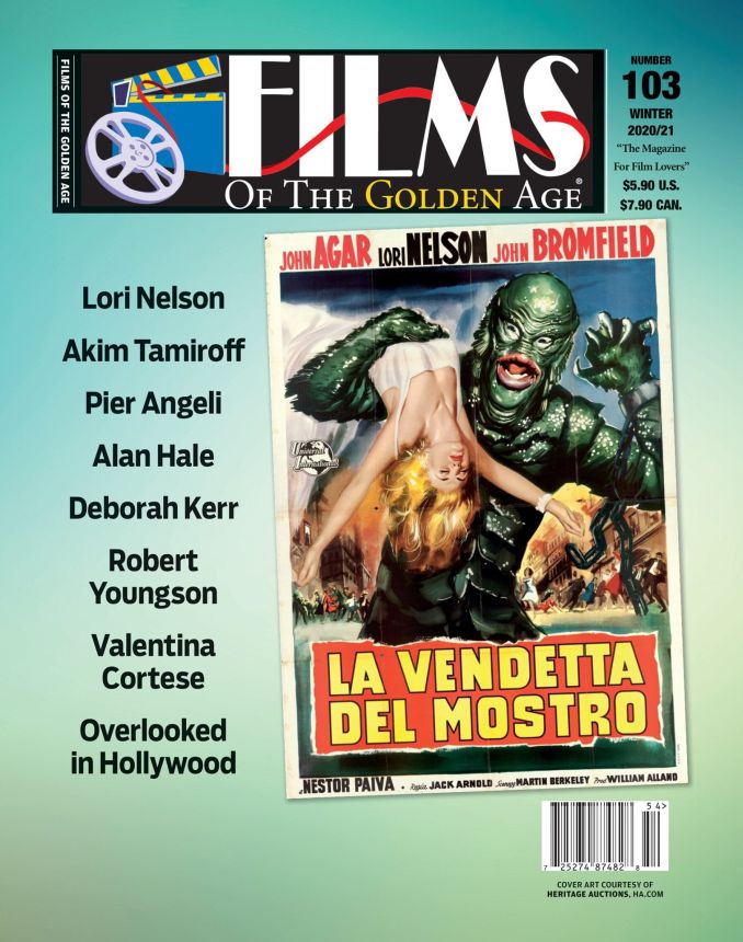 FILMS OF THE GOLDEN AGE magazine side cover Issue 103 Winter 2020