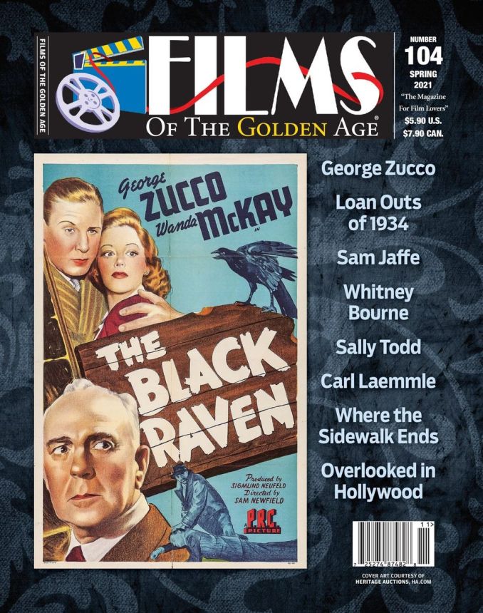FILMS OF THE GOLDEN AGE magazine side cover Issue 104 Spring 2021