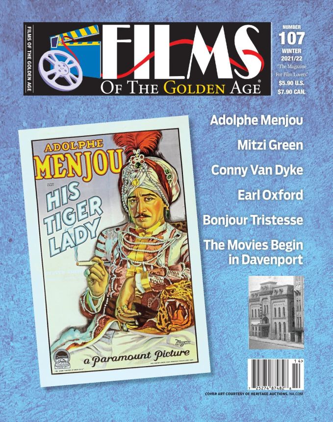 FILMS OF THE GOLDEN AGE magazine side cover Issue 107 Winter 2021