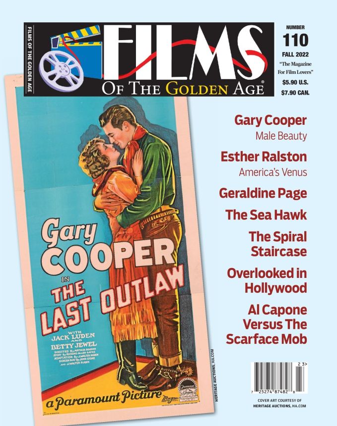 FILMS OF THE GOLDEN AGE magazine side cover Issue 110 Fall 2022