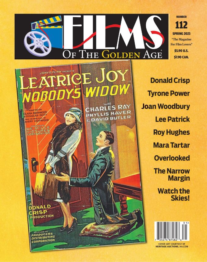 FILMS OF THE GOLDEN AGE magazine side cover Issue 112 Spring 2023
