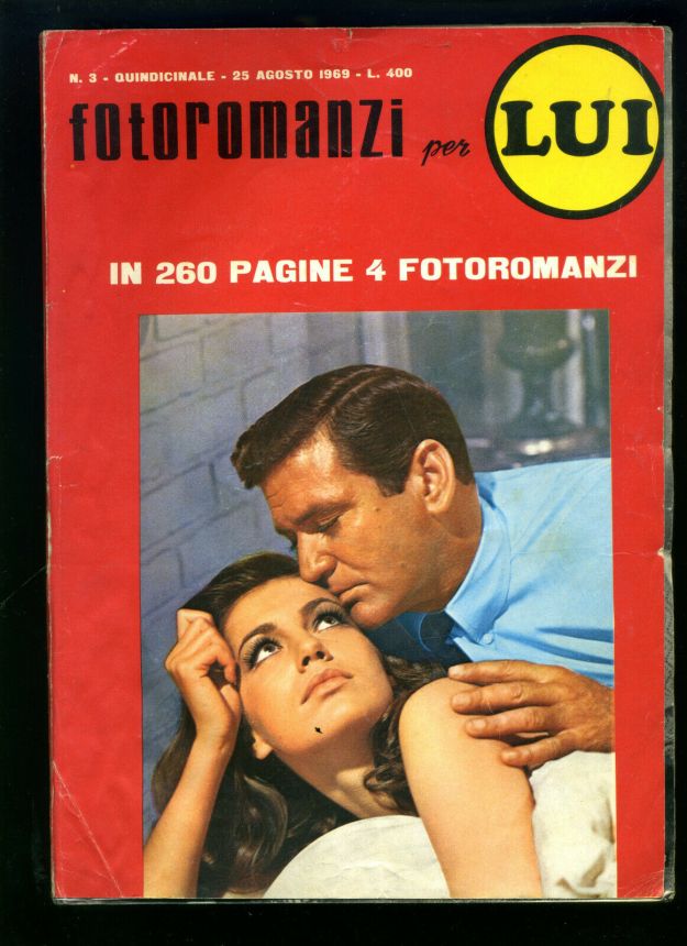 FOTOROMANZI PER LUI magazine side cover Issue 3 25 August 1969