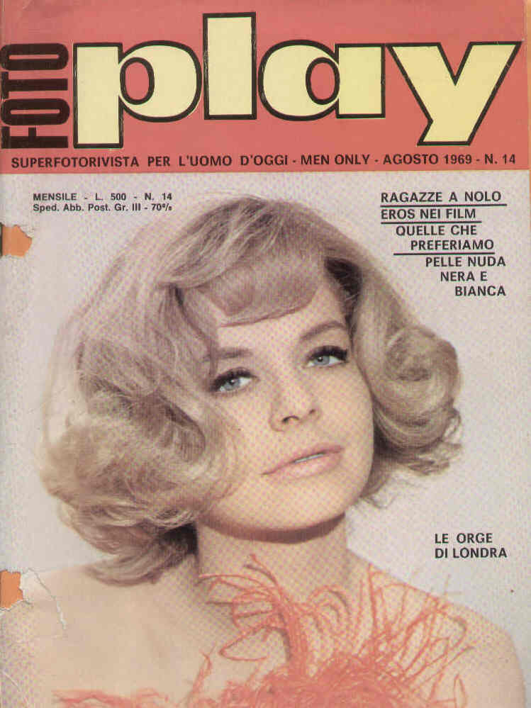 FOTO PLAY magazine side cover Issue 14 August 1969