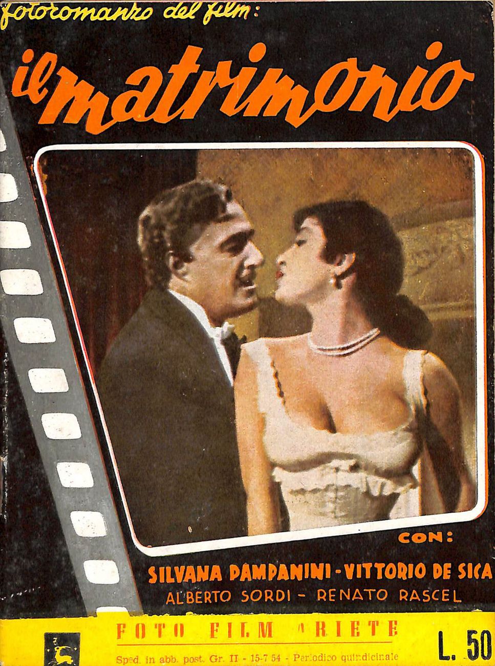 FOTOFILM ARIETE magazine side cover 15 July 1954