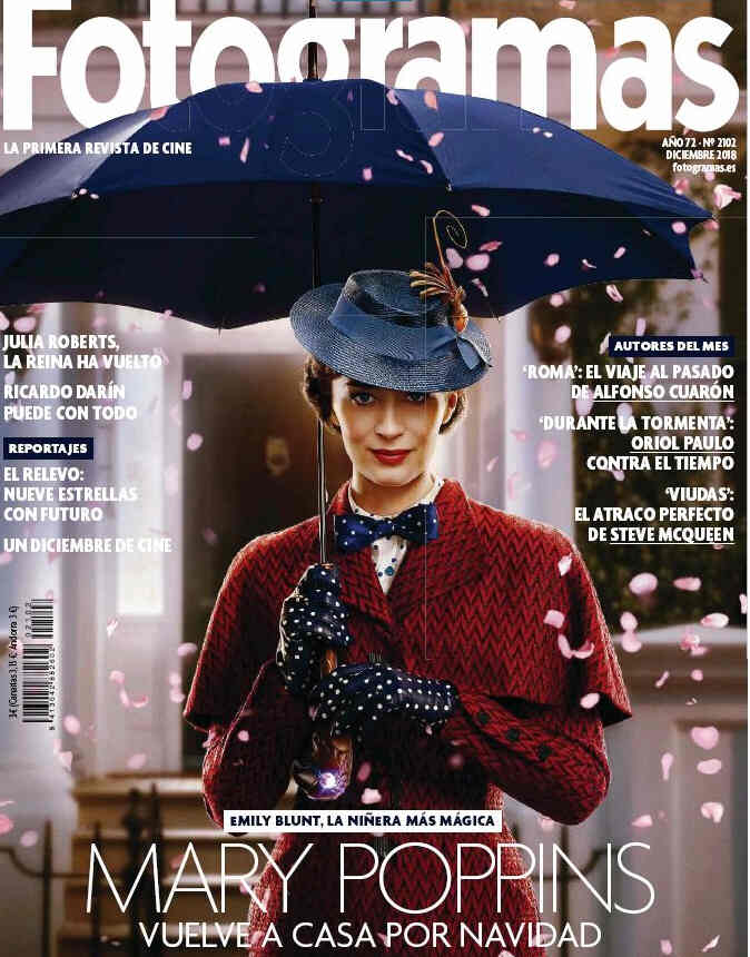 FOTOGRAMAS magazine side cover Issue 2102  December 2018