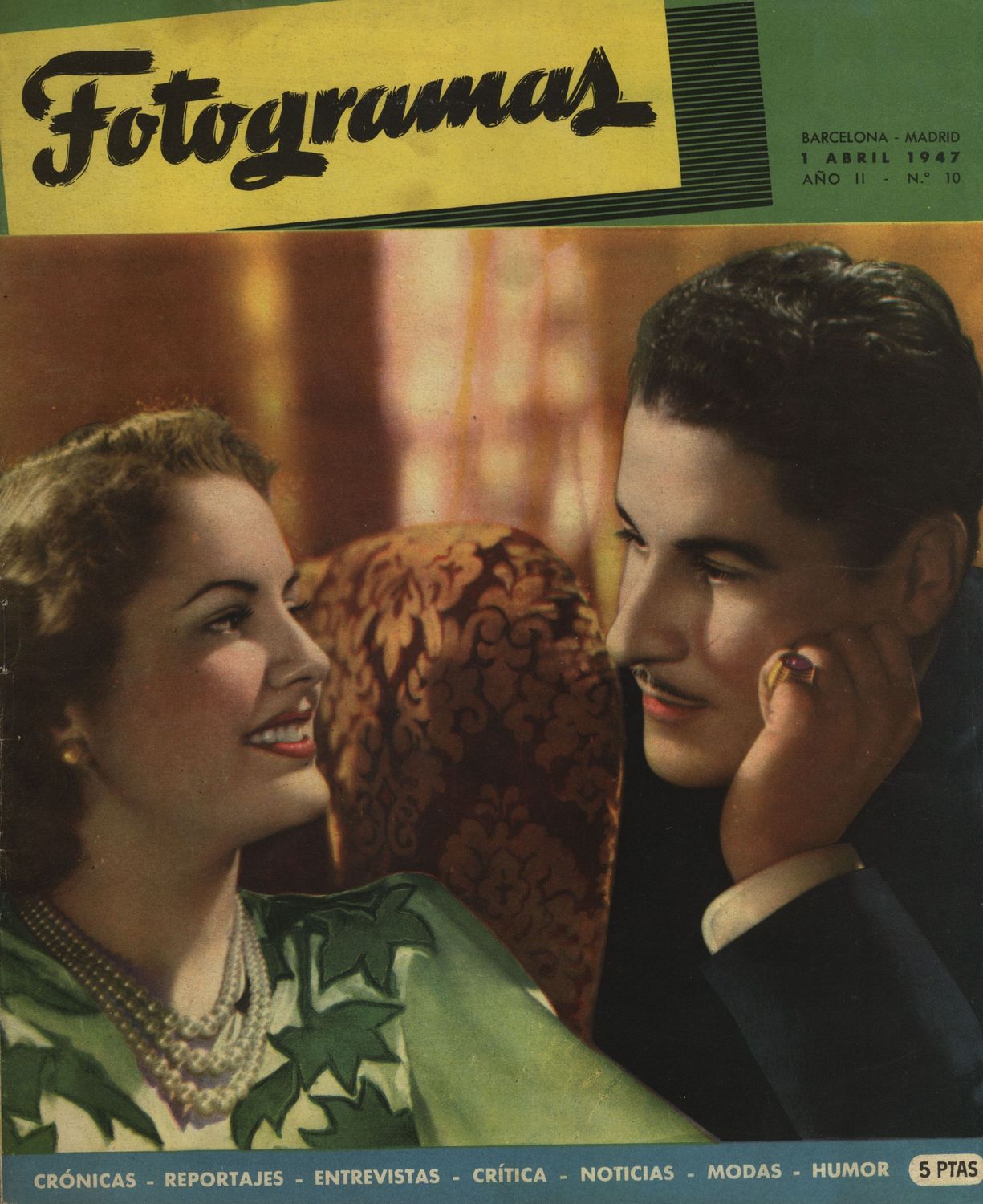 FOTOGRAMAS magazine side cover Issue 10 1 April 1947