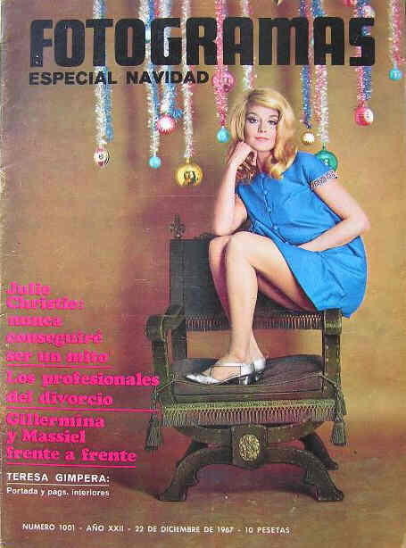 FOTOGRAMAS magazine side cover Issue 1001 22 December 1967