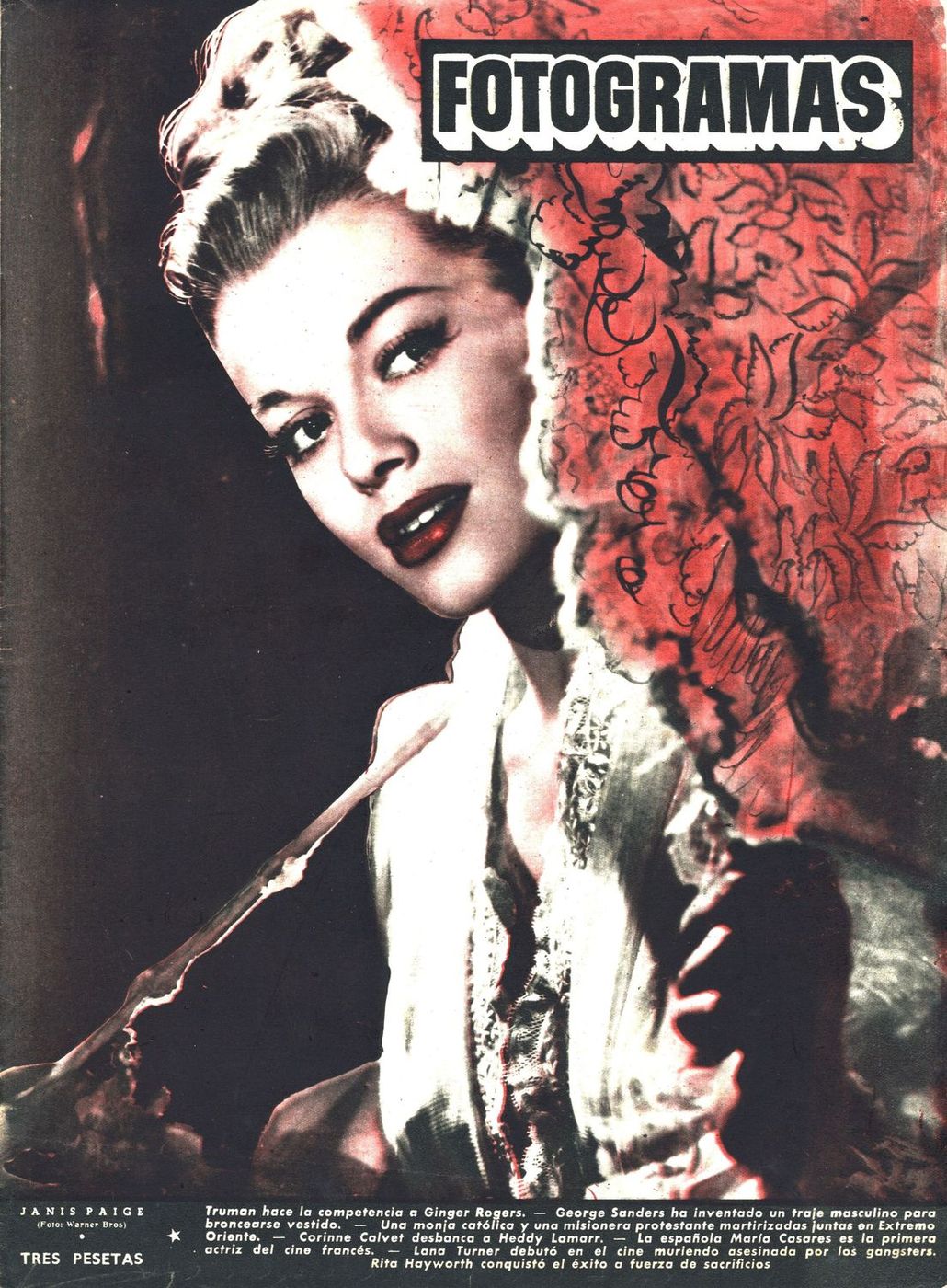 FOTOGRAMAS magazine side cover Issue 101 20 October 1950
