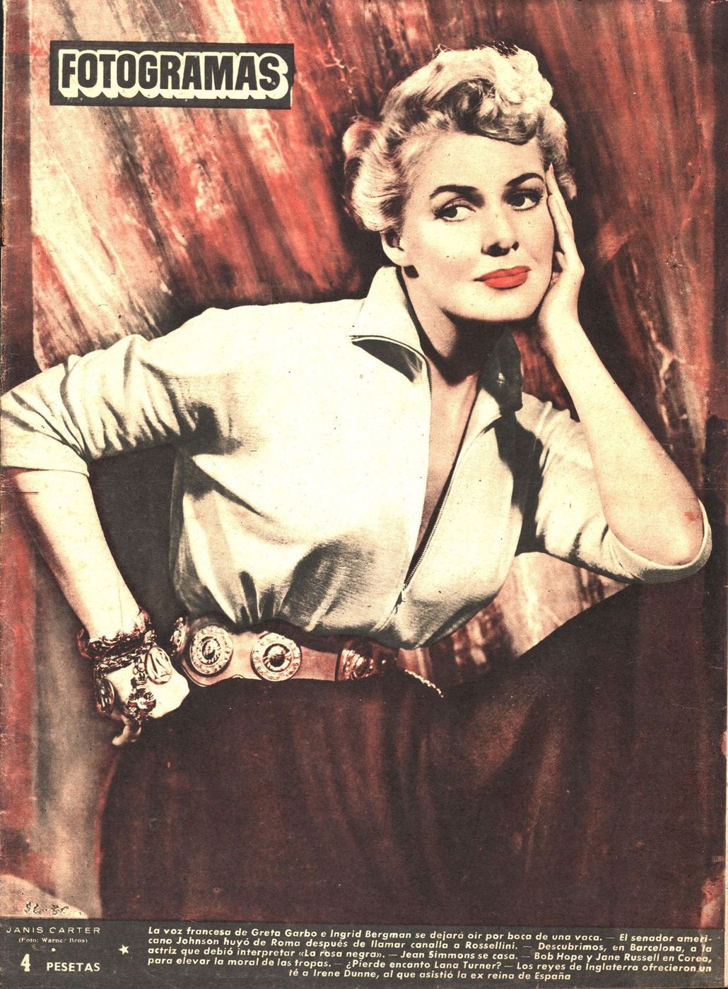 FOTOGRAMAS magazine side cover Issue 104 10 November 1950