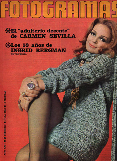 FOTOGRAMAS magazine side cover Issue 1063 28 February 1969