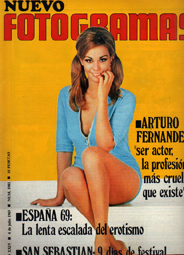 FOTOGRAMAS magazine side cover Issue 1081 4 July 1969