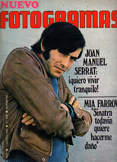 FOTOGRAMAS magazine side cover Issue 1085 1 August 1969