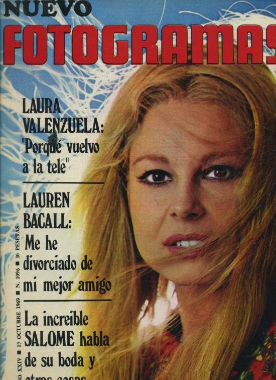 FOTOGRAMAS magazine side cover Issue 1096 17 October 1969