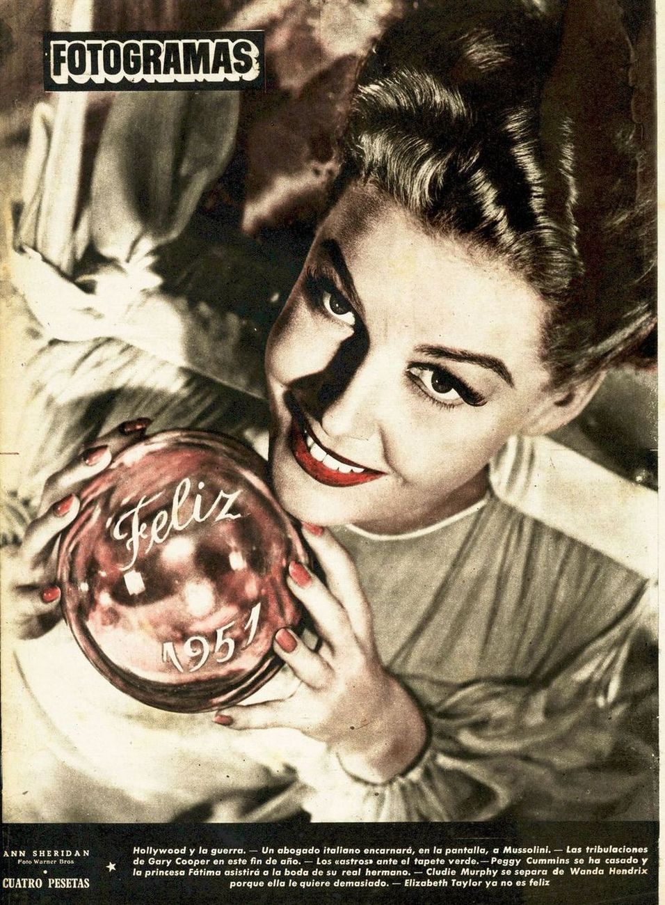 FOTOGRAMAS magazine side cover Issue 111 29 December 1950