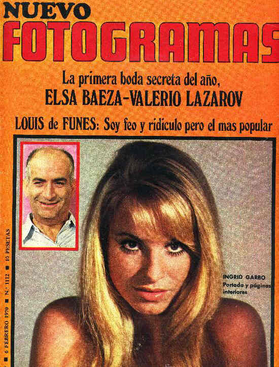 FOTOGRAMAS magazine side cover Issue 1112 6 February 1970
