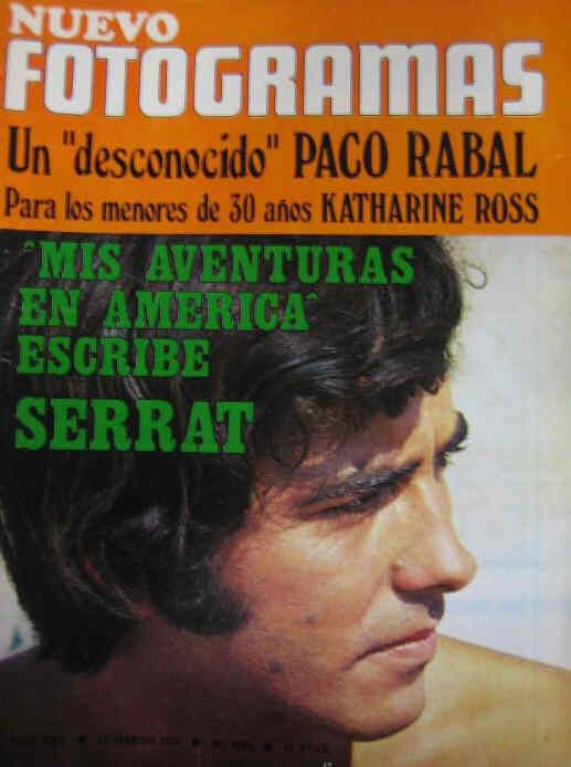 FOTOGRAMAS magazine side cover Issue 1117 13 March 1970