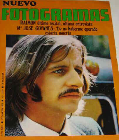 FOTOGRAMAS magazine side cover Issue 1119 27 March 1970