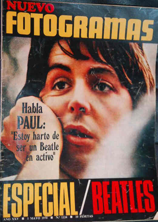 FOTOGRAMAS magazine side cover Issue 1124 1 May 1970