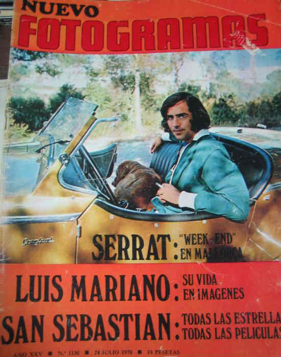 FOTOGRAMAS magazine side cover Issue 1136 24 July 1970