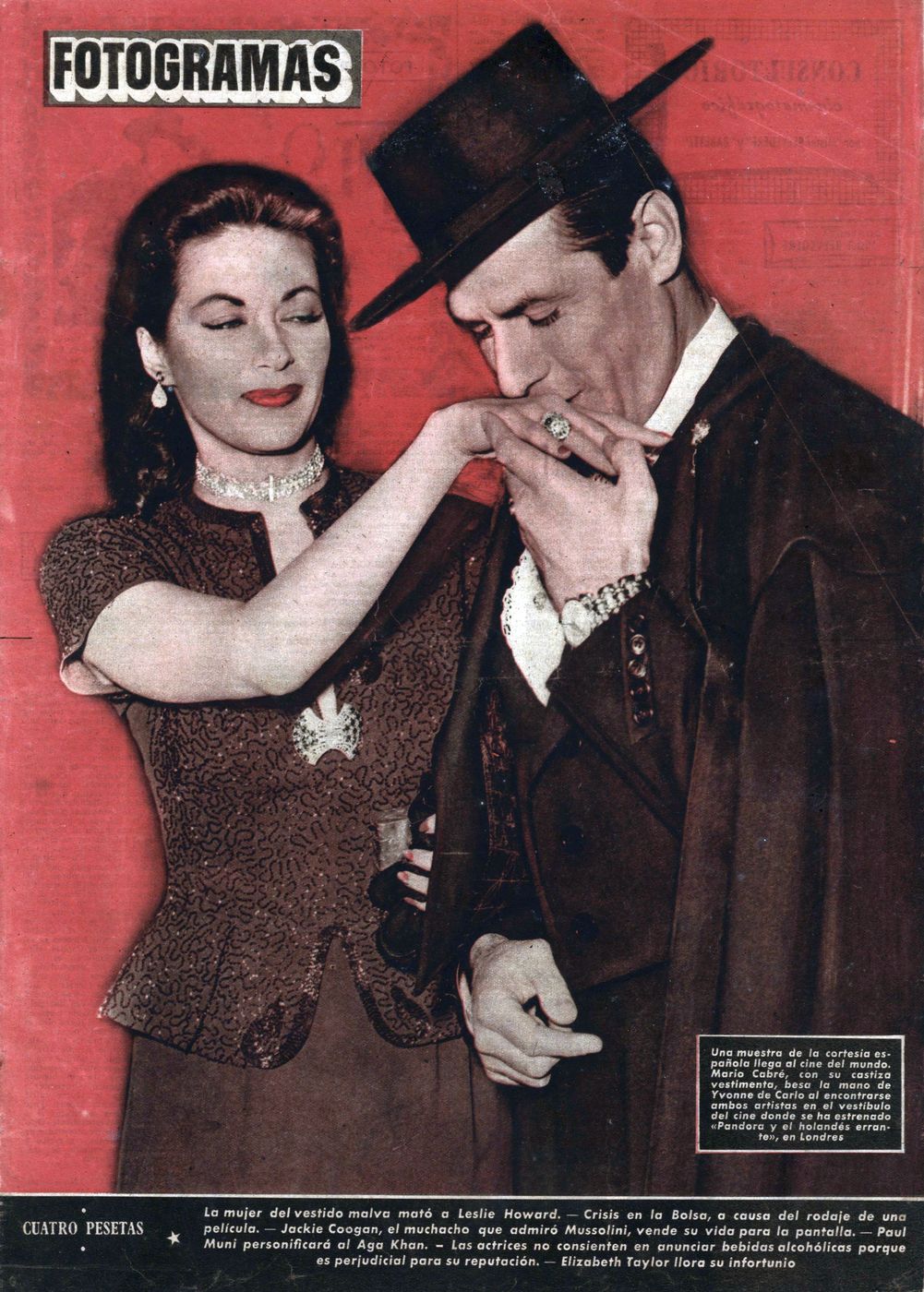 FOTOGRAMAS magazine side cover Issue 117 9 February 1951