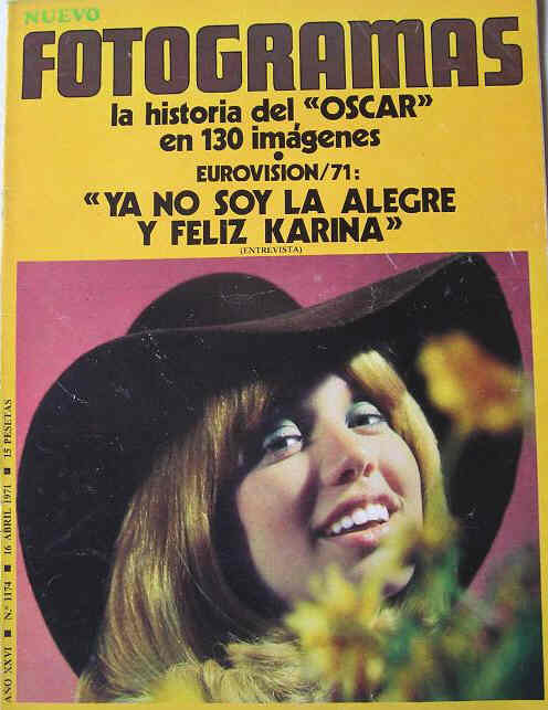 FOTOGRAMAS magazine side cover Issue 1174 16 April 1971