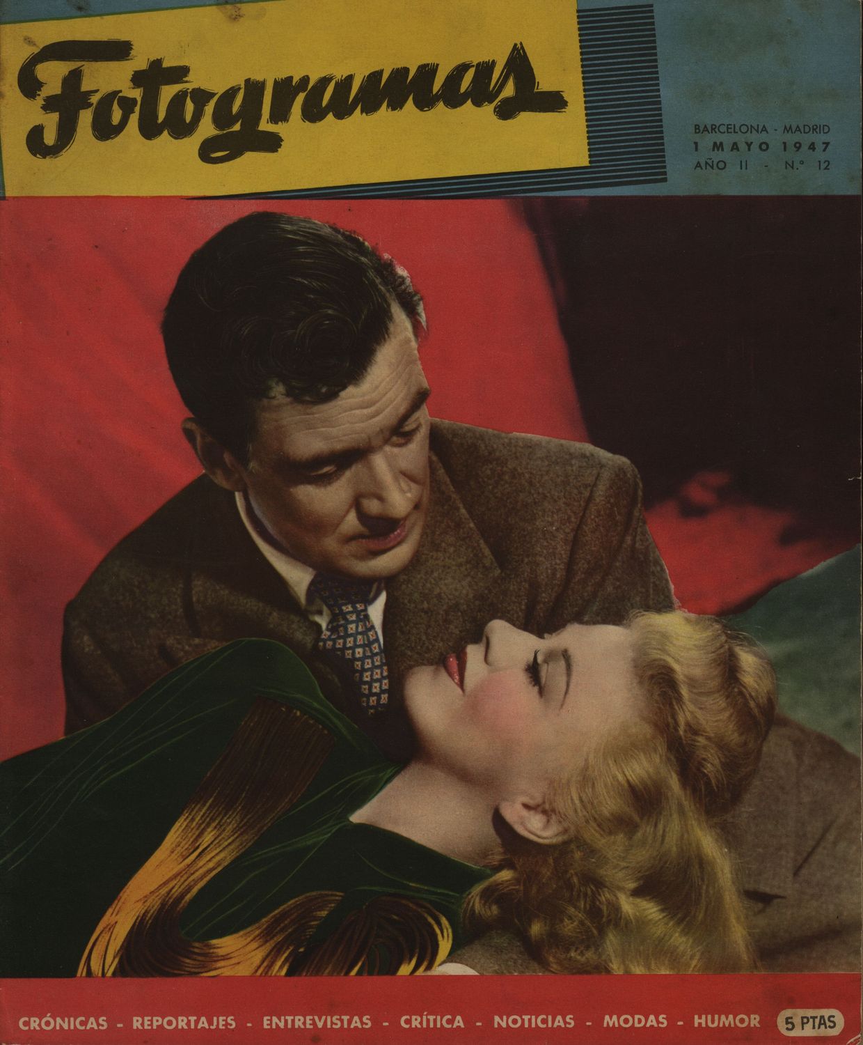 FOTOGRAMAS magazine side cover Issue 12 1 May 1947