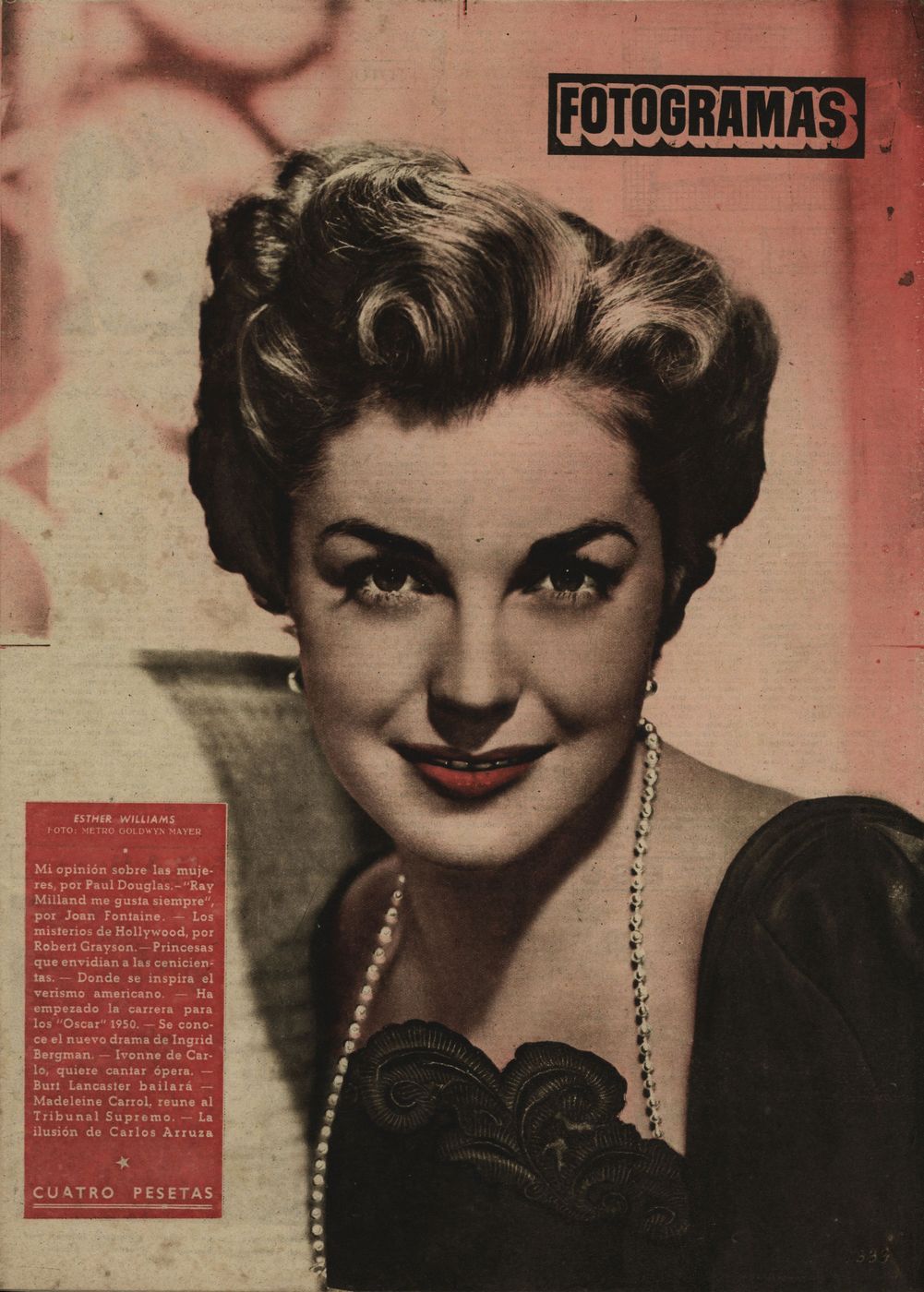 FOTOGRAMAS magazine side cover Issue 120 2 March 1951