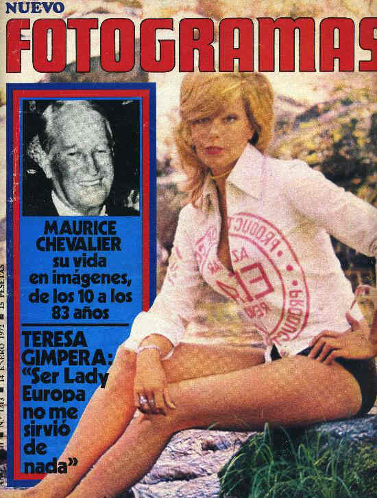 FOTOGRAMAS magazine side cover Issue 1213 14 January 1972