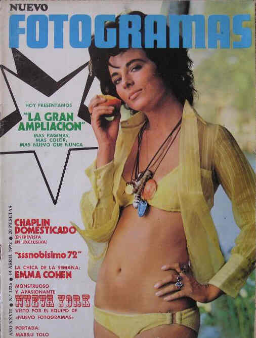FOTOGRAMAS magazine side cover Issue 1226 14 April 1972