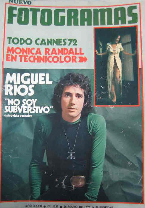 FOTOGRAMAS magazine side cover Issue 1232 26 May 1972