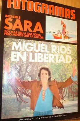 FOTOGRAMAS magazine side cover Issue 1237 30 June 1972