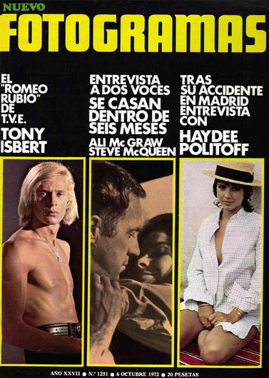 FOTOGRAMAS magazine side cover Issue 1251 6 October 1972