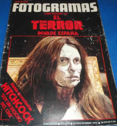 FOTOGRAMAS magazine side cover Issue 1258 24 November 1972