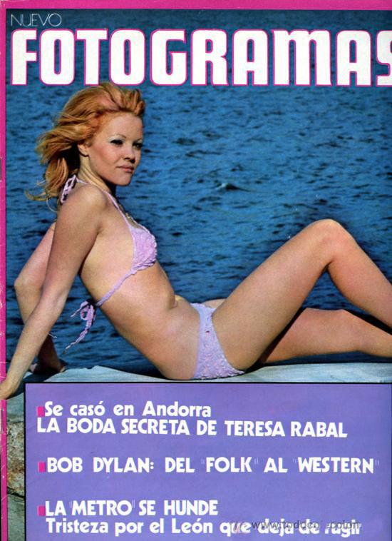 FOTOGRAMAS magazine side cover Issue 1304 12 October 1973