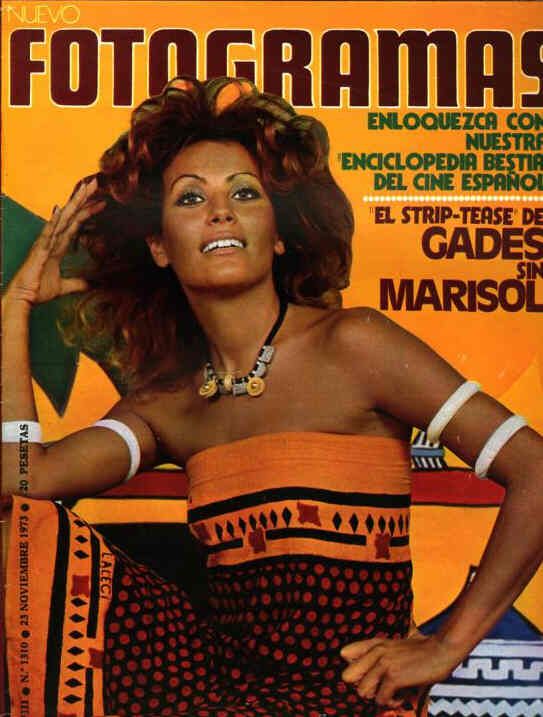 FOTOGRAMAS magazine side cover Issue 1310 23 November 1973