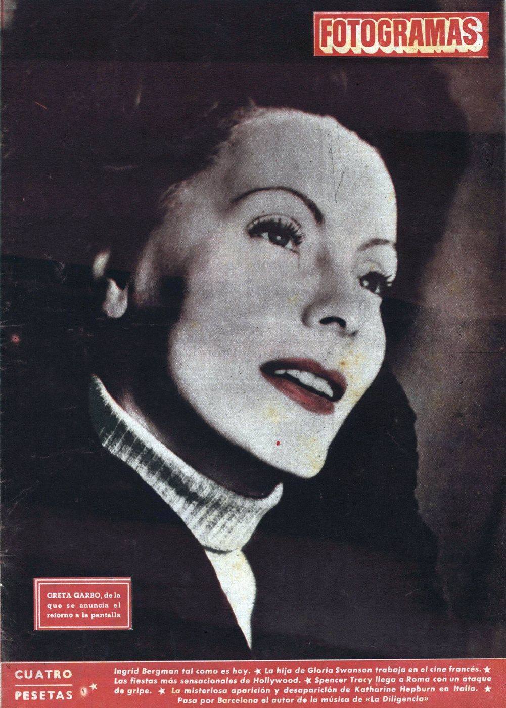 FOTOGRAMAS magazine side cover Issue 133 1 June 1951