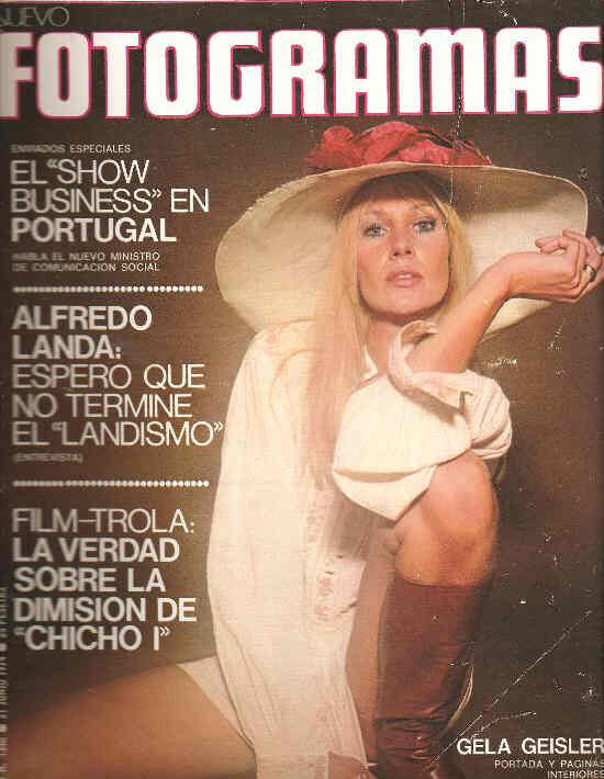 FOTOGRAMAS magazine side cover Issue 1340 21 June 1974