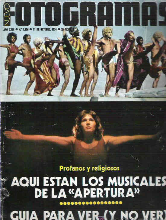 FOTOGRAMAS magazine side cover Issue 1356 11 October 1974