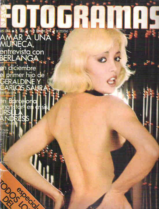 FOTOGRAMAS magazine side cover Issue 1358 25 October 1974